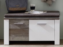Sitzbank >Mila< in Weiß aus Kunststoff -...