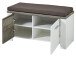 Sitzbank >Mila< in Weiß aus Kunststoff - 90x50x39cm (BxHxT)