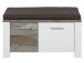 Sitzbank >Mila< in Weiß aus Kunststoff - 90x50x39cm (BxHxT)