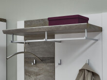 Garderoben-Set >Mila< in Weiß aus Metall - 301x198x39cm (BxHxT)