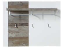 Garderoben-Set >Mila< in Weiß aus Metall - 301x198x39cm (BxHxT)