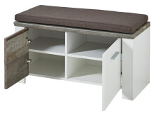 Garderoben-Set >Mila< in Weiß aus Metall - 301x198x39cm (BxHxT)