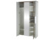 Garderoben-Set >Mila< in Weiß aus Metall - 301x198x39cm (BxHxT)