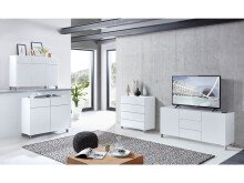 Sideboard >Redditch I< in Alufarben aus Metall - 149x75x41cm (BxHxT)