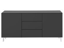 Sideboard >Redditch I< in Alufarben aus Metall - 149x75x41cm (BxHxT)