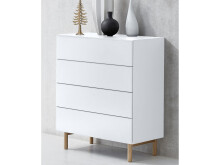 Kommode >Redditch< in Alufarben aus Metall - 80x95x41cm (BxHxT)