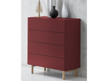Kommode >Redditch< in Alufarben aus Metall - 80x95x41cm (BxHxT)
