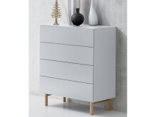 Kommode >Redditch< in Alufarben aus Metall - 80x95x41cm (BxHxT)