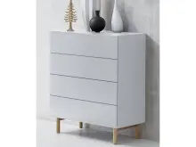 Kommode >Redditch< in Alufarben aus Metall - 80x95x41cm (BxHxT)