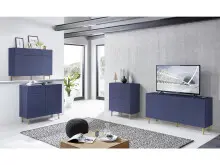 Kommode >Redditch< in Alufarben aus Metall - 80x95x41cm (BxHxT)