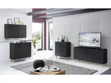 Kommode >Redditch< in Alufarben aus Metall - 80x95x41cm (BxHxT)