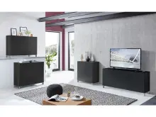 Kommode >Redditch< in Alufarben aus Metall - 80x95x41cm (BxHxT)