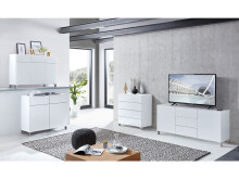 Kommode >Redditch< in Alufarben aus Metall - 80x95x41cm (BxHxT)