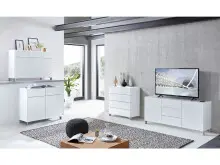 Kommode >Redditch< in Alufarben aus Metall - 80x95x41cm (BxHxT)