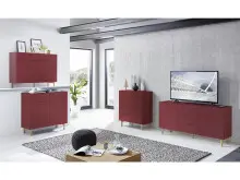 Kommode >Redditch< in Alufarben aus Metall - 80x95x41cm (BxHxT)