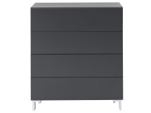 Kommode >Redditch< in Alufarben aus Metall - 80x95x41cm (BxHxT)