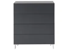 Kommode >Redditch< in Alufarben aus Metall - 80x95x41cm (BxHxT)