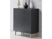 Kommode >Redditch< in Alufarben aus Metall - 80x95x41cm (BxHxT)