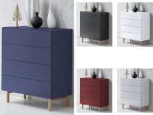 Kommode >Redditch< in Alufarben aus Metall -...