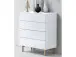 Kommode >Redditch< in Alufarben aus Metall - 80x95x41cm (BxHxT)