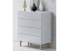 Kommode >Redditch< in Alufarben aus Metall - 80x95x41cm (BxHxT)