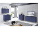 Kommode >Redditch< in Alufarben aus Metall - 80x95x41cm (BxHxT)