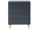 Kommode >Redditch< in Alufarben aus Metall - 80x95x41cm (BxHxT)