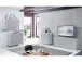 Kommode >Redditch< in Alufarben aus Metall - 80x95x41cm (BxHxT)