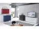 Kommode >Redditch< in Alufarben aus Metall - 80x95x41cm (BxHxT)