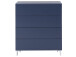 Kommode >Redditch< in Alufarben aus Metall - 80x95x41cm (BxHxT)