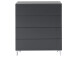 Kommode >Redditch< in Alufarben aus Metall - 80x95x41cm (BxHxT)