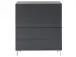 Kommode >Redditch< in Alufarben aus Metall - 80x95x41cm (BxHxT)