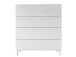 Kommode >Redditch< in Alufarben aus Metall - 80x95x41cm (BxHxT)