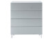 Kommode >Redditch< in Alufarben aus Metall - 80x95x41cm (BxHxT)