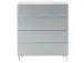 Kommode >Redditch< in Alufarben aus Metall - 80x95x41cm (BxHxT)