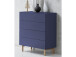 Kommode >Redditch< in Alufarben aus Metall - 80x95x41cm (BxHxT)