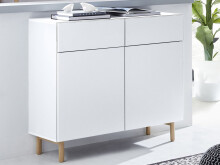 Kommode >Redditch< in Alufarben aus Metall - 100x95x41cm (BxHxT)