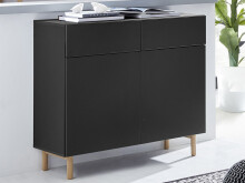 Kommode >Redditch< in Alufarben aus Metall - 100x95x41cm (BxHxT)