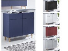 Kommode >Redditch< in Alufarben aus Metall -...