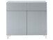 Kommode >Redditch< in Alufarben aus Metall - 100x95x41cm (BxHxT)