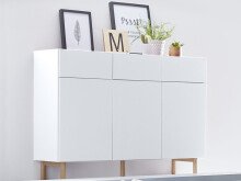 Kommode >Redditch< in Alufarben aus Metall - 119x95x41cm (BxHxT)