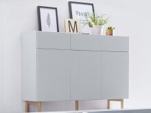 Kommode >Redditch< in Alufarben aus Metall - 119x95x41cm (BxHxT)