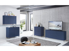 Kommode >Redditch< in Alufarben aus Metall - 119x95x41cm (BxHxT)