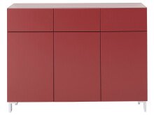 Kommode >Redditch< in Alufarben aus Metall - 119x95x41cm (BxHxT)