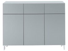 Kommode >Redditch< in Alufarben aus Metall - 119x95x41cm (BxHxT)