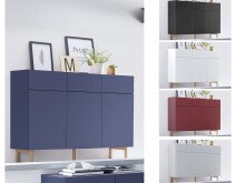 Kommode >Redditch< in Alufarben aus Metall -...