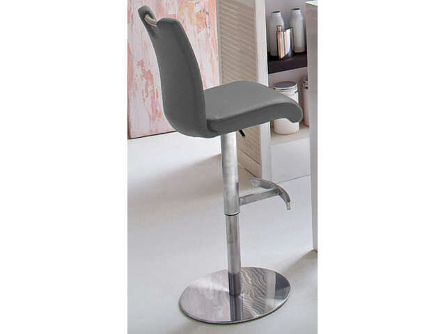 Barhocker >Amiens I< in grau aus Edelstahl - 42x91x51cm (BxHxT)