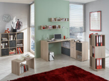 Eckschreibtisch in Eiche - 136x75x68cm (BxHxT)