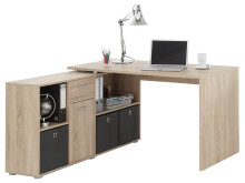 Eckschreibtisch in Eiche - 136x75x68cm (BxHxT)