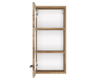 Hängeschrank >Davos I< in Alufarben aus MDF - 30x64x20cm (BxHxT)
